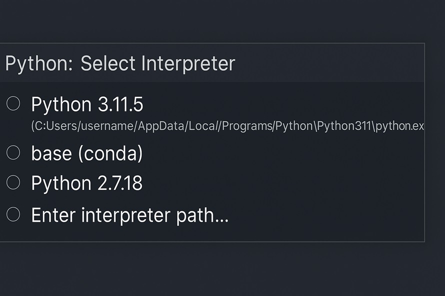 Enter interpreter path