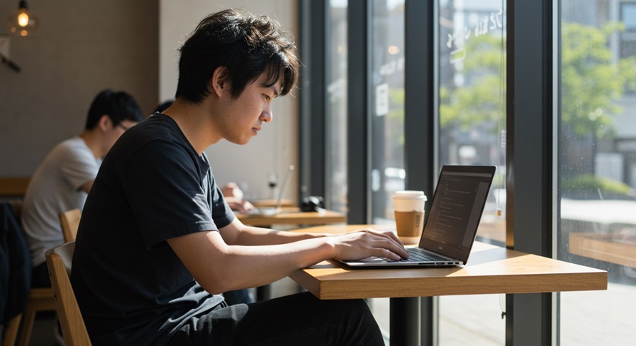 副業案件を探す大学生