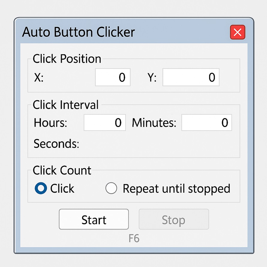 Auto Button Clickerの設定画面