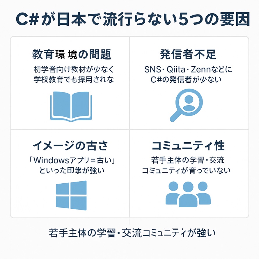 C#が“日本で流行らない”5つの構造的要因