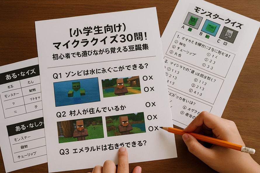 マイクラ超初級クイズ