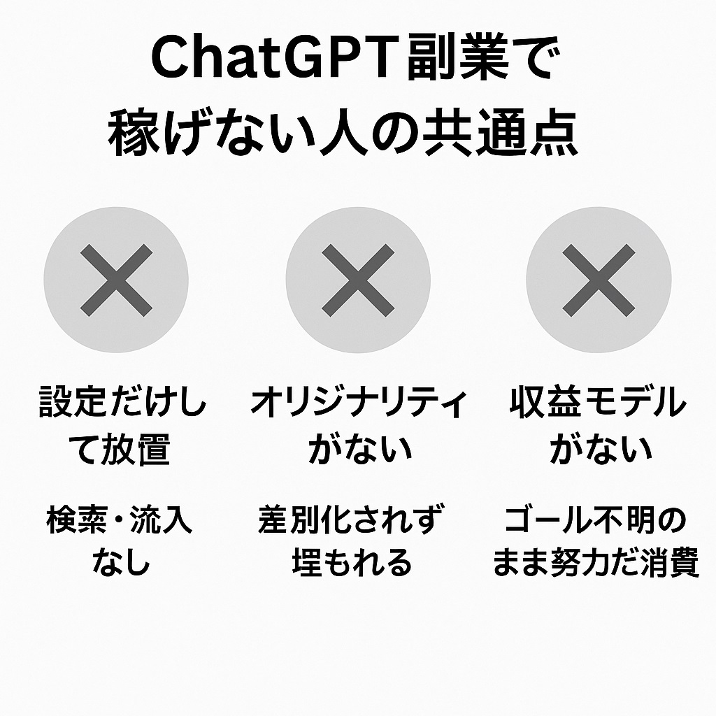 ChatGpt副業で稼げない人の共通点
