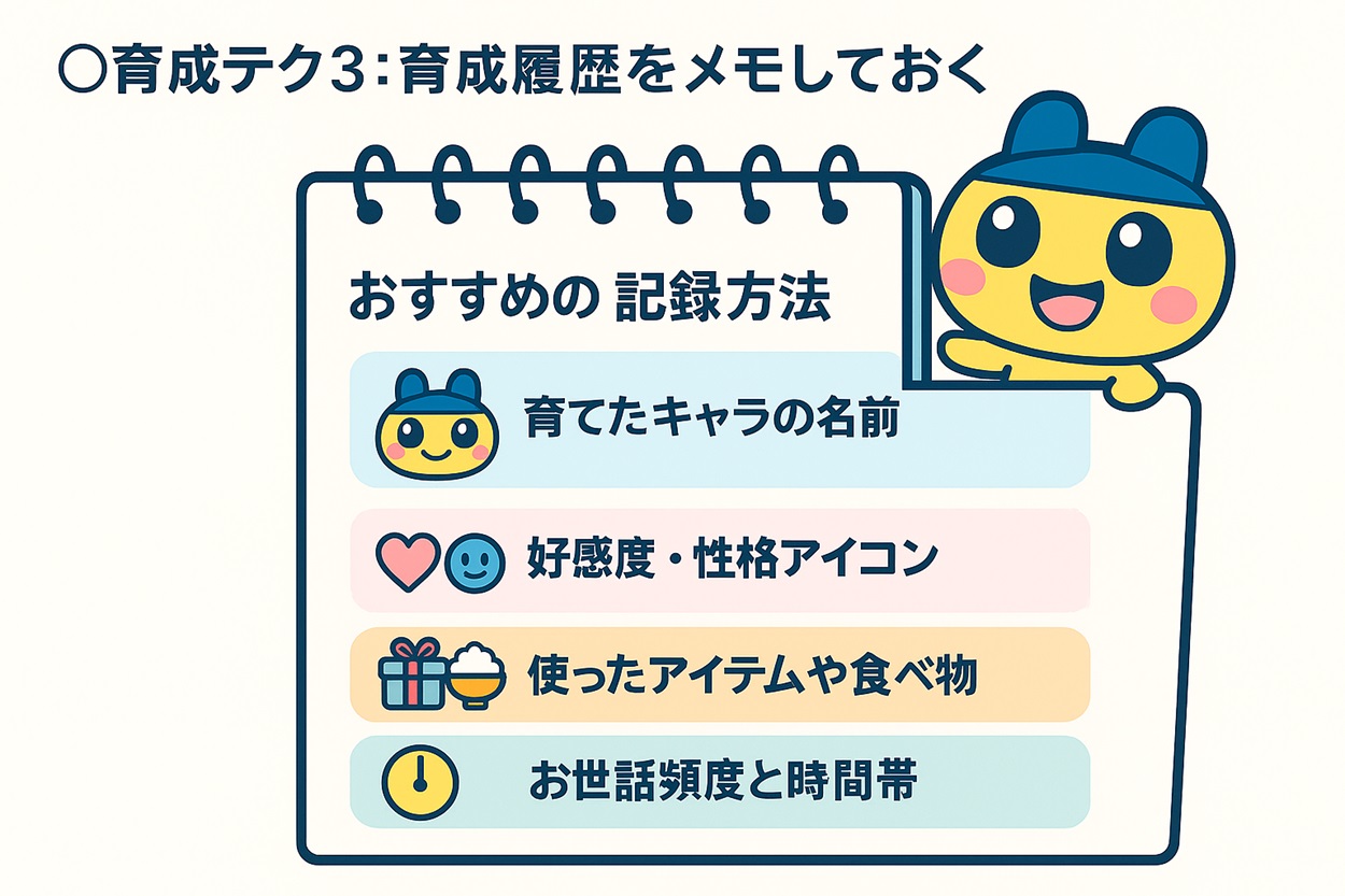 育成履歴をメモしておく